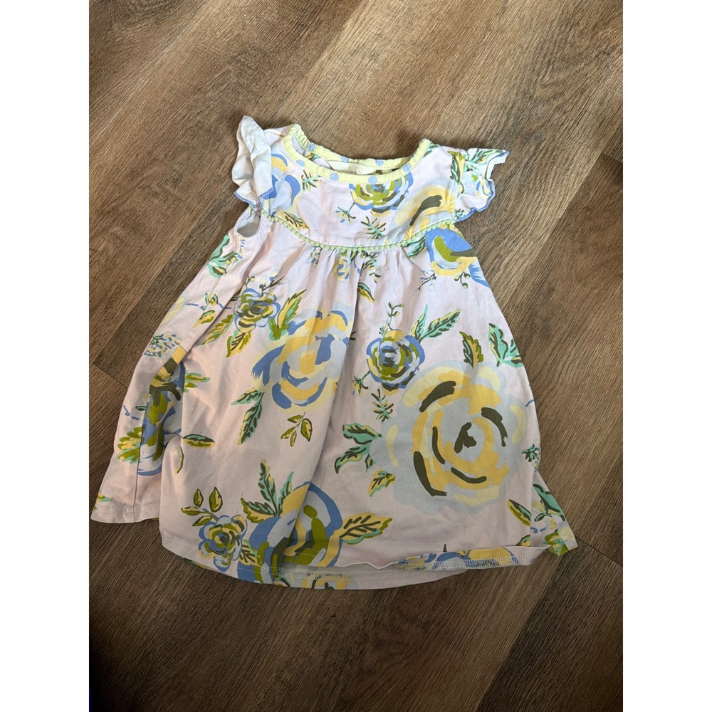 Matilda Jane Baby Girl Floral Flutter Sleeve Dress Purple Blue‎ Yellow 2T